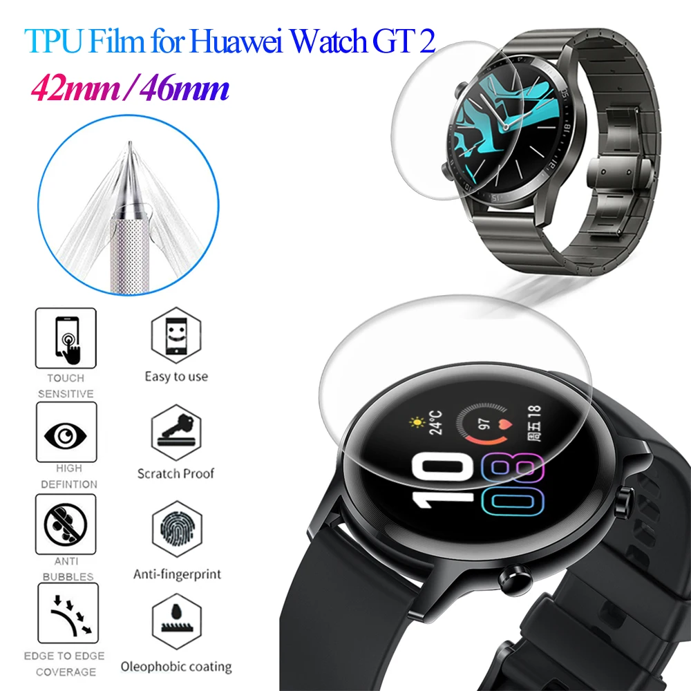 1buc Moale TPU Hidrogel Folie de Protectie Pentru Huawei Watch GT 2 42mm 46mm Ceas Inteligent Ecran de Protecție de Film 1