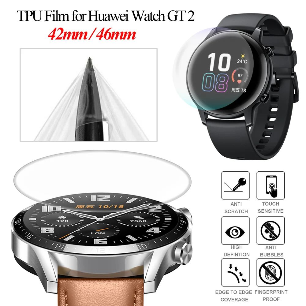 1buc Moale TPU Hidrogel Folie de Protectie Pentru Huawei Watch GT 2 42mm 46mm Ceas Inteligent Ecran de Protecție de Film 3