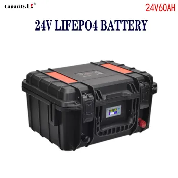 24V 60AH FeLiPO4 battery BMS gratuit încărcător RV în aer liber Marin rezistent la apa baterie Reîncărcabilă invertor Solar baterie de litiu de rezervă pachet