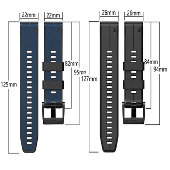 26 22mm Quickfit Watchband Curele Pentru Garmin Fenix 7X 6X 5X + 3 ORE Epix Silicon Easyfit Curea de mână Pentru Fenix 6 7 5 935 Ceas 4