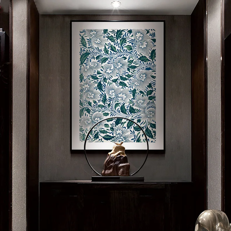 Elegant Și Modern Stil Chinezesc Vază De China, Albastru Și Alb Tablouri Canvas Postere Si Printuri Pentru Camera De Zi, Camera De Studiu Arta De Perete