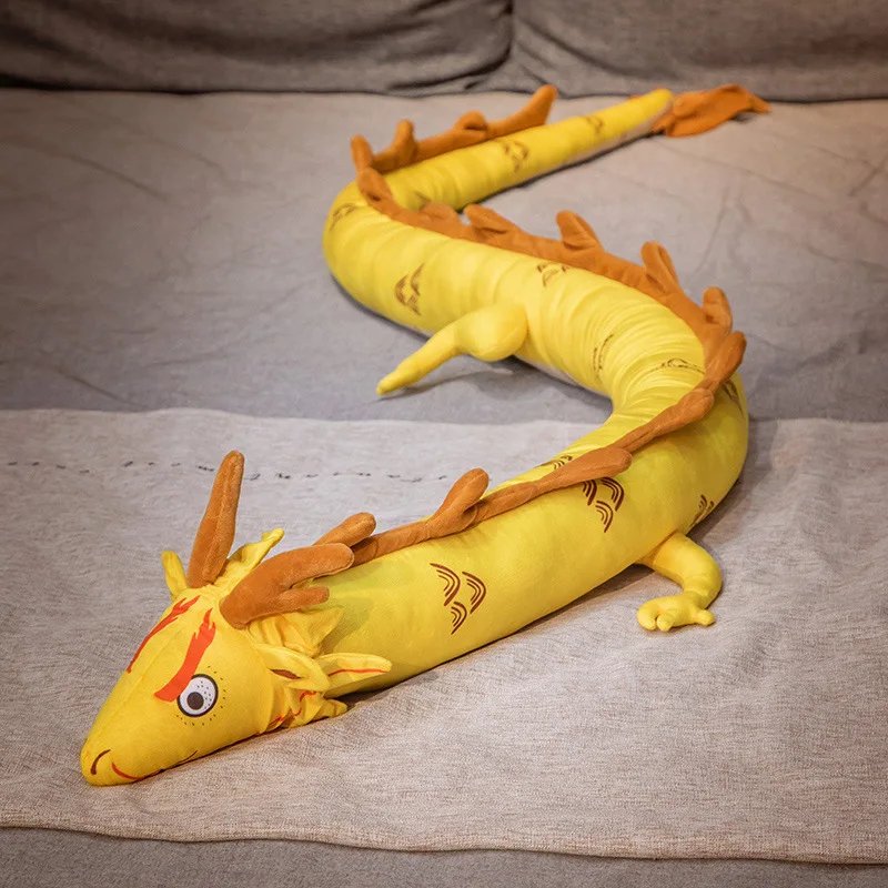 Noua Creatie Dragon Chinezesc Jucărie de Pluș Gigant Anime Apa de Foc Dragoni pentru Copii Fete cadou de Ziua Zodiac Decor 220cm 400cm 3