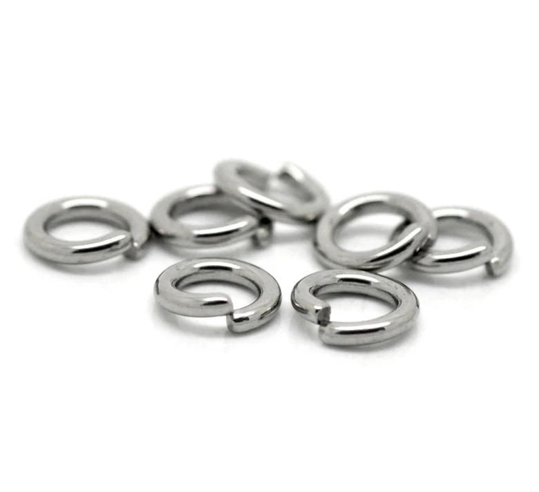 304 din Oțel Inoxidabil Deschis Sari Inele Constatările Rotund Culoare Argintie 7.5 mm( 2/8