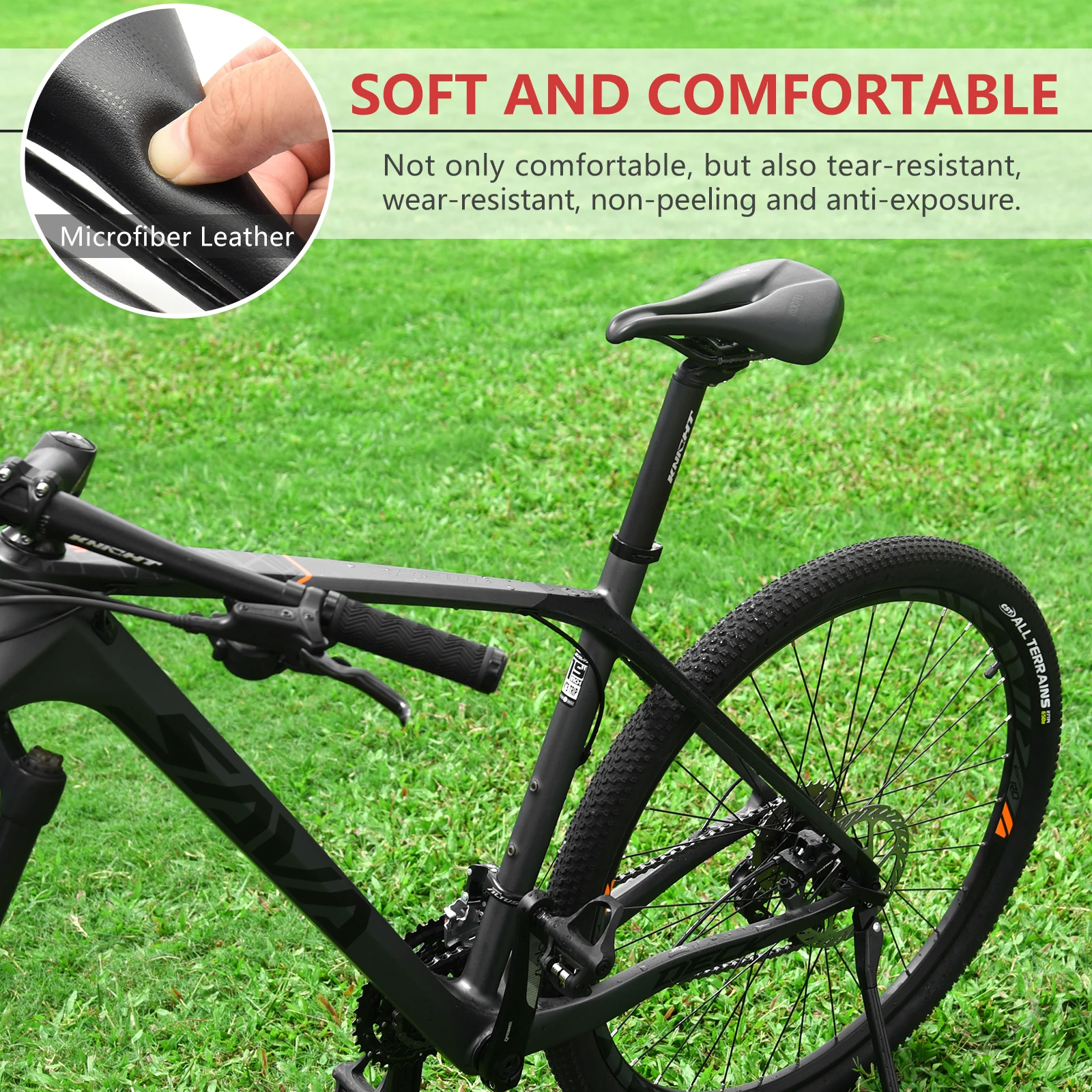 KOOTU Biciclete din Fibra de Carbon Șa Mtb/Road Bike Universal Gol Respirabil Biciclete Pernei Scaunului rezistent la apă și Confortabil