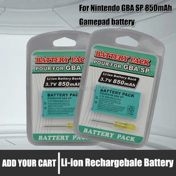 3.7 V 850 mAh Baterie Reîncărcabilă pentru Nintend Game Boy Advance SP Sisteme de Șurubelniță cu acumulator litiu baterie
