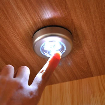 3 LED-uri Alimentat de la Baterie Wireless Lumina de Noapte Stick Atingeți Atingeți Securitate Împinge dulap Dulap de Bucătărie Lampă de Perete