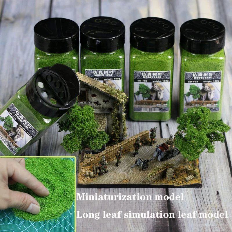 Miniaturizarea model frunze Lung simulare frunze model Scena de nisip de masă model copac pulbere realizate manual DIY materiale
