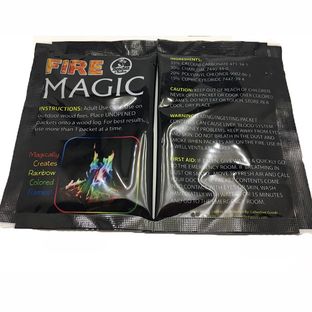 Foc Magie Colorat Flăcări Pulbere De Foc Plicuri Pirotehnice Truc De Magie În Aer Liber Camping Drumetii Instrumente De Supraviețuire 3