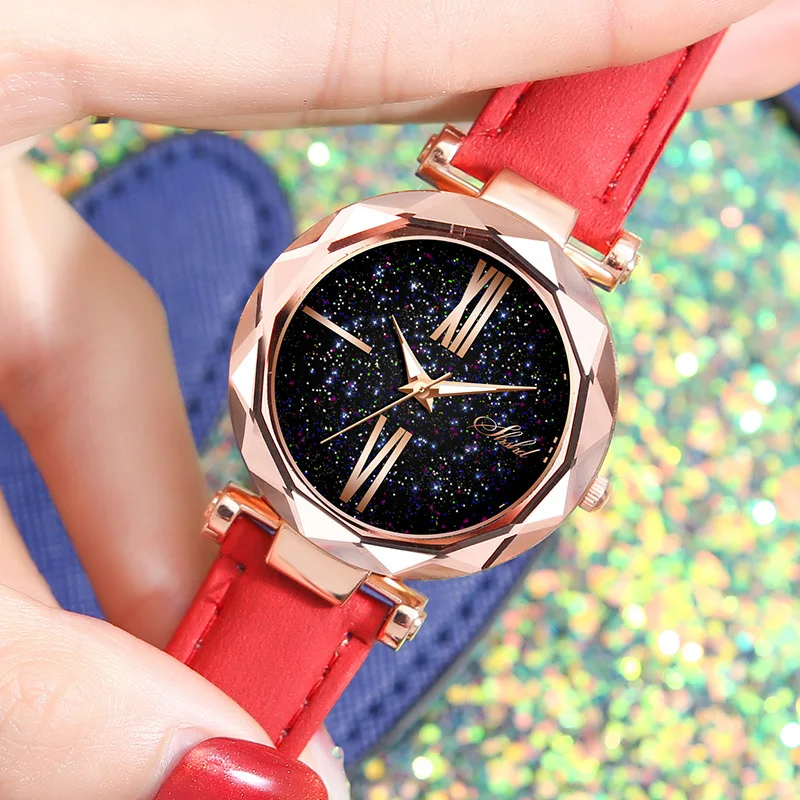 WOKAI la Modă casual femei ceas ceasuri cer stele ceasuri de studenți de sex feminin tendință curea ceasuri Curea de ceas personalizate 1