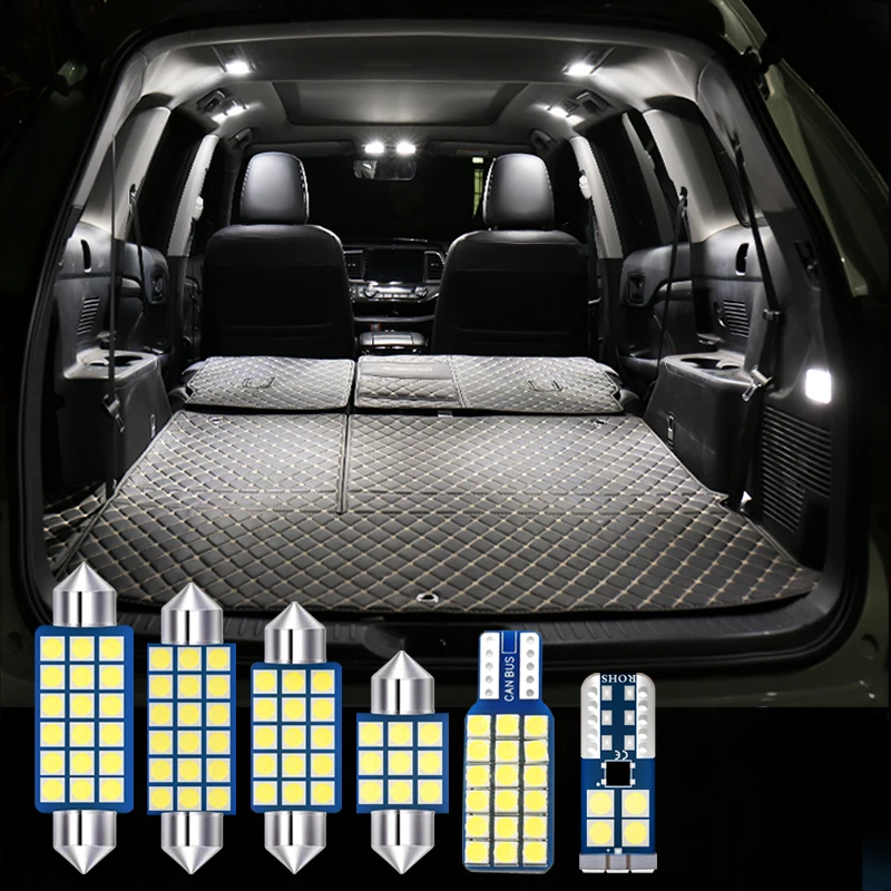 Pentru Hyundai Santa Fe 2 CM 2007-2011 2012 Masina Becuri cu LED-uri de Interior Hartă Dom veioze de Înmatriculare Portbagaj Lumini Accesorii