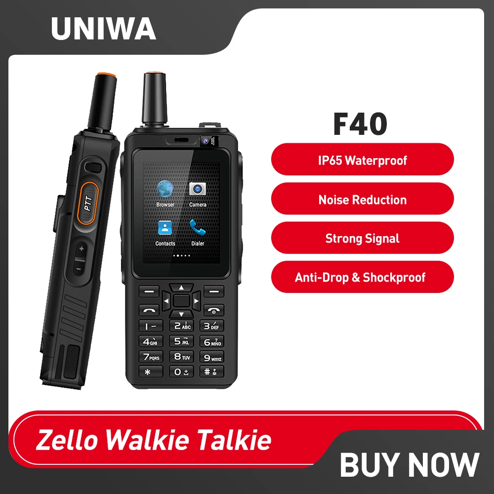 UNIWA F40 Walkie Talkie Telefon Mobil rezistent la apa IP65 2.4