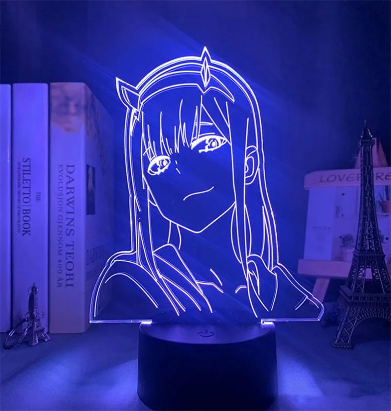 Anime 3D Lampa Zero Doi Figura Veioza copii pentru Copii Dormitor Fete de Decor Lumina Manga Cadou Noapte Lumina Lămpii Draga