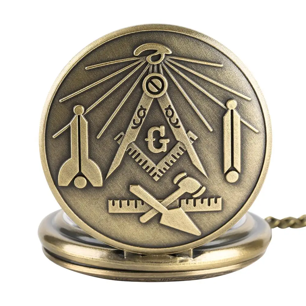 Antic Francmason G Dial Chrome pătratului și Mason Masonice Colier Pandantiv Cuarț Ceas de Buzunar cele mai Bune Cadouri pentru Francmason 2