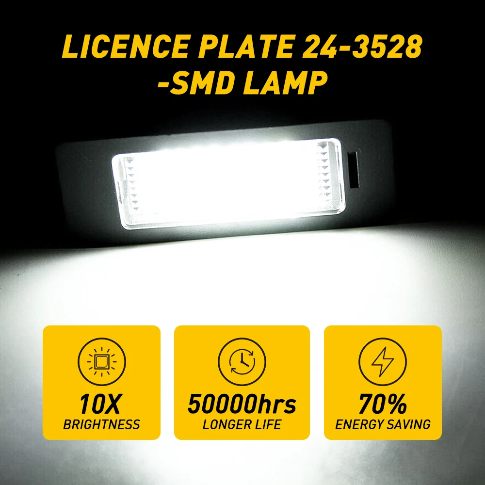 2 buc LED Alb 6000K Numărul de Înmatriculare Lămpi de Lumină LED-uri CANBUS Fara Eroare Lumini Auto Pentru BMW E46 E90 E92 E39 E60 E61 M5 E70 E71 1
