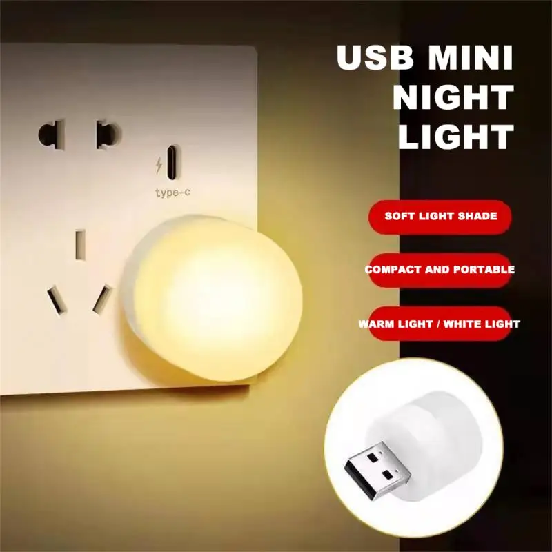 1 buc USB Plug Lampă Mică de Noapte Lumina Computer de Putere Mobil de Încărcare Mini-Carte de Lămpi cu LED-uri Protecție pentru Ochi Pătrat de Lumină de Lectură 0