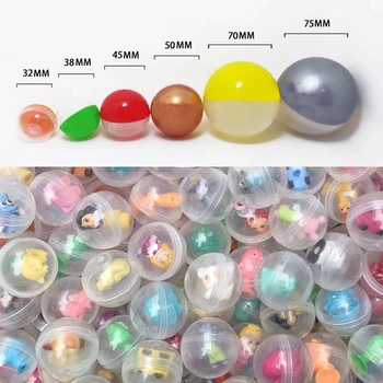 32MM Plastic Transparent Surpriză Mingea Capsule Jucărie Orb Cutie Figura Jucării Pentru automatele de Coajă de ou Gol Papusa Minge Copii Cadou 5
