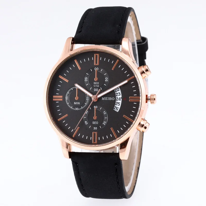 Ceasuri Mens 2022 Lux Noua Din Piele Calendar Ceasuri Elegante Pentru Bărbați Din Oțel Inoxidabil Cuarț Ceas Relogio Masculino Fierbinte De Vânzare Ceas 5