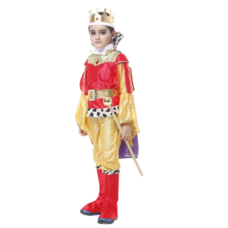 De Halloween, Regele Prințul Cosplay Costum Cu Pelerina pentru Copii, de Crăciun, de Anul Nou Costum de Carnaval pentru Baieti Partid Rochie de Până 4