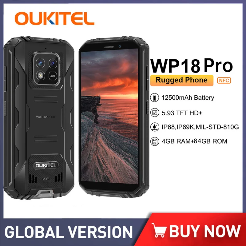 Premiera mondială Oukitel Rugged Smartphone 12500mAh 5.93
