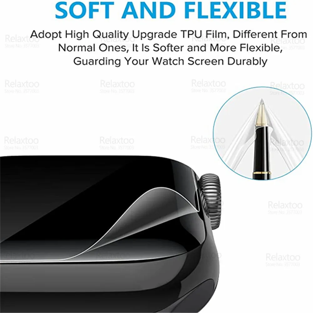 12pcs Complet Curbat Hidrogel Film Pentru Apple Iwatch 7 Ecran Protector Pentru Iwatch7 mă Uit 41mm 45mm Smartwatch Film Moale, Nu de Sticlă 1