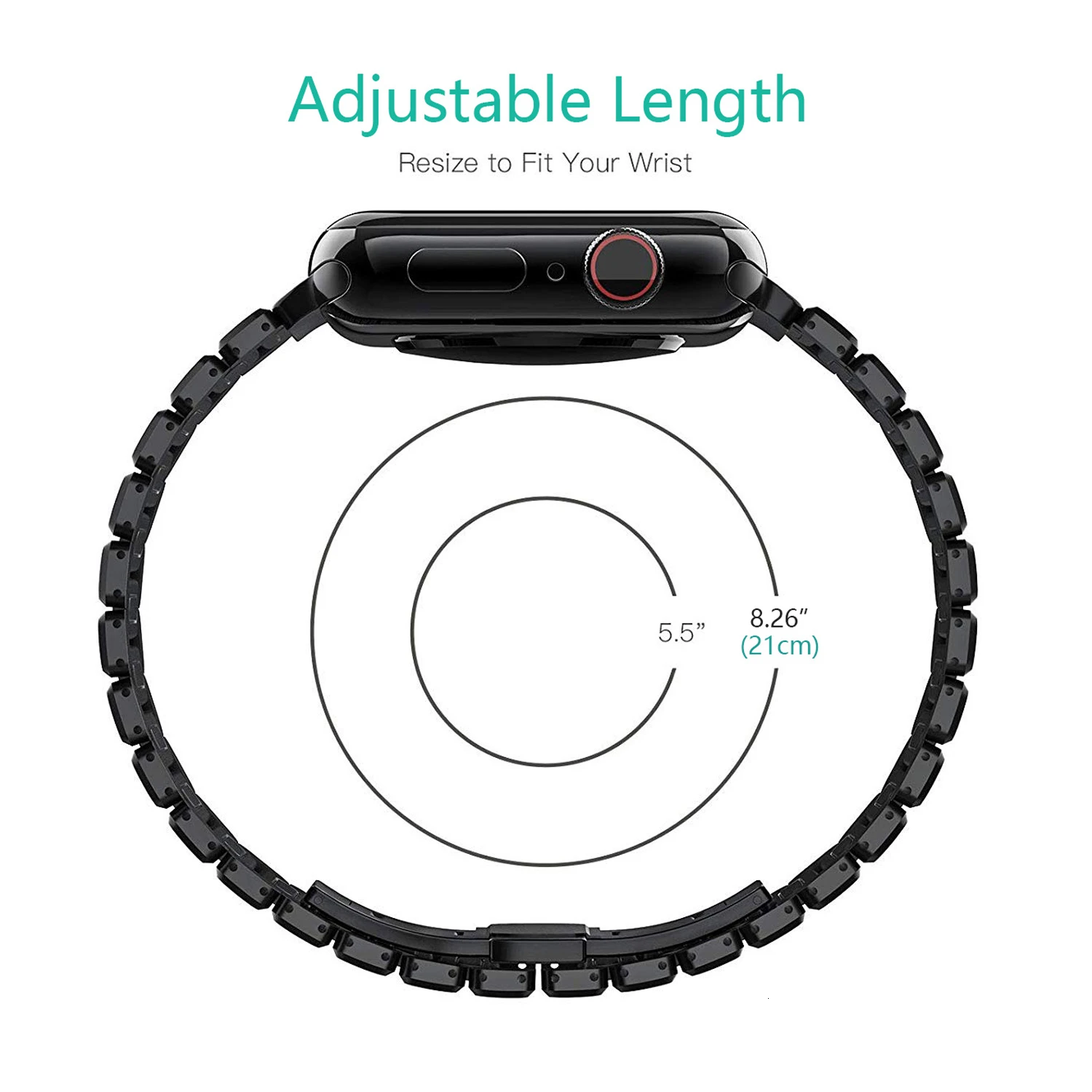 Din Otel inoxidabil Curea de Înlocuire Brățară de Link-ul Pentru Apple Watch 44mm trupa iwatch 5 4 40mm ceas inteligent Accesorii buclă 42mm 38mm 4