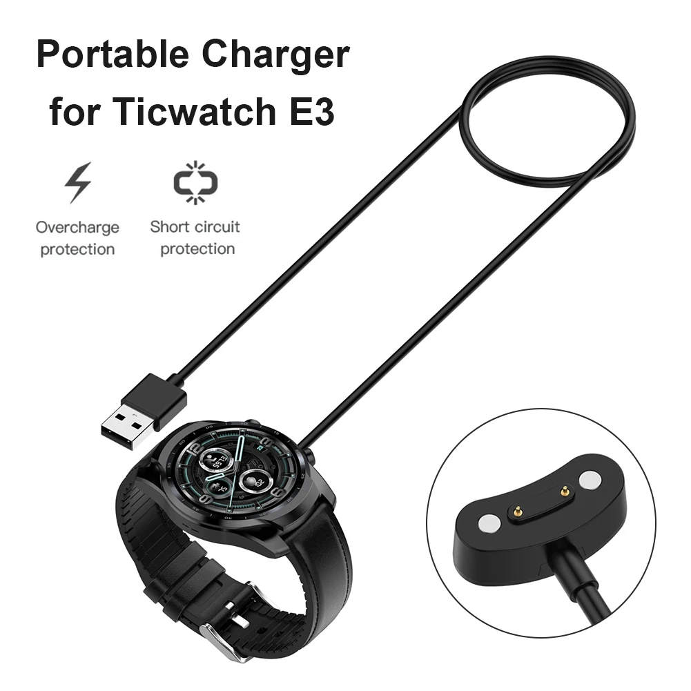 Cablu de încărcare Pentru Ticwatch Pro 3/E3 Incarcator USB Cradle Dock Pentru Ticwatch Pro 3 LTE Wireless de Încărcare Magnetic Stand Adaptor