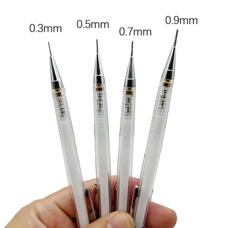 Simplu, Transparent Creion Mecanic 0.3 0.5 0.7 0.9 mm Automate Creion Umple de Arta Pictura de Scris, Consumabile Papetarie