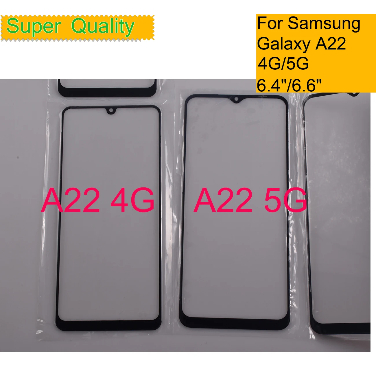 10buc/Lot Pentru Samsung Galaxy A22 4G A225 Ecran Tactil Frontal Exterior Panou de Sticlă LCD Lentile A22 5G A226 de Sticlă Cu Adeziv OCA 1