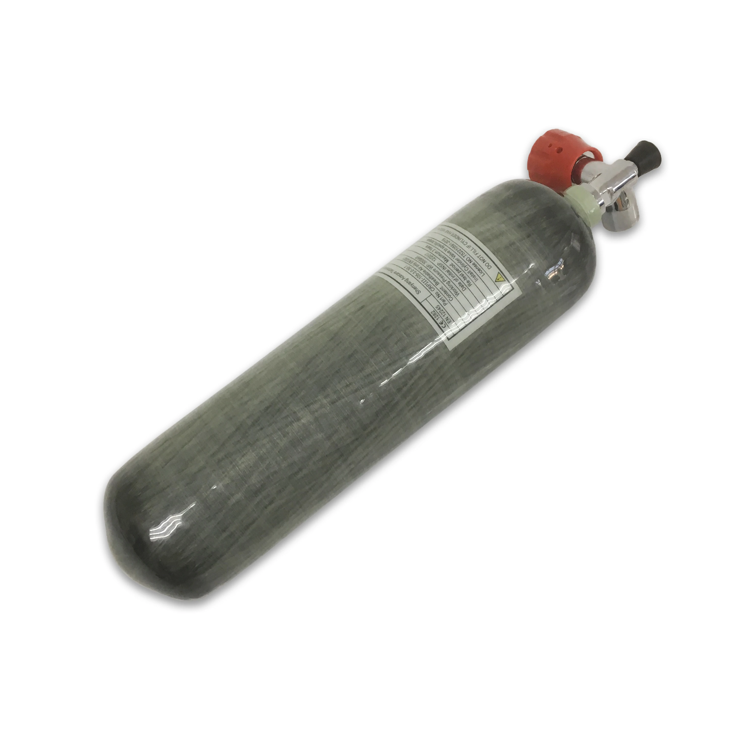 AC10311 3L CE 4500Psi Fibra de Carbon Rezervor de Aer/Butelie de Gaz și Roșu Supapa Balon Cu Comprimate
