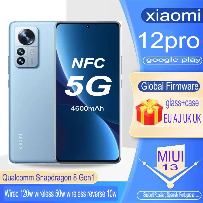Xiaomi Redmi 12 pro 5G NFC smartphone-ul prin cablu de încărcare rapidă 120w wireless 50W Qualcomm Snapdragon 8 Gen1 MIUI 13 full screen