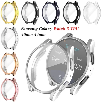 360 Plin Ceas Cover pentru Samsung Galaxy Watch 5 40mm 44mm TPU Moale Bara de protectie Ecran Protector pentru a Viziona 5 44mm 40mm Caz de Protecție 0