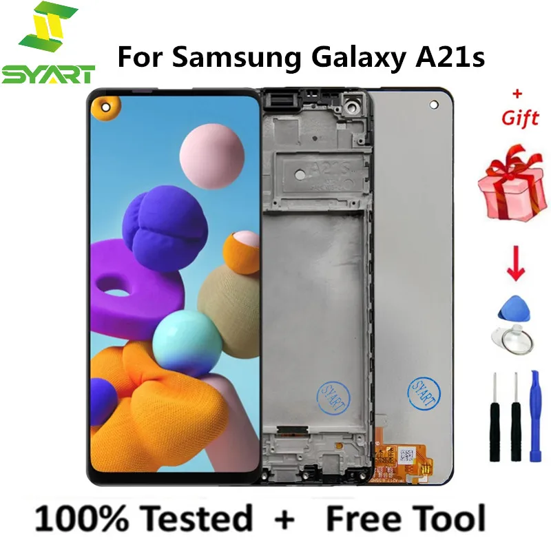 Ecran LCD Pentru Samsung Galaxy A21S LCD Touch Screen Digitizer Piese de rezervă Pentru SM-A217F SM-A217F/DS, SM-A217F/DSN Display 0