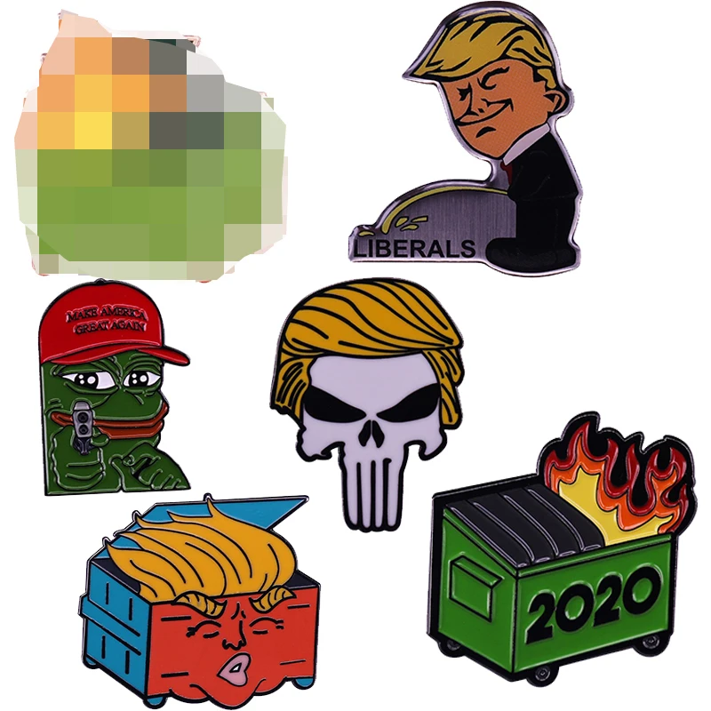 Tomberon Foc Email Pin 2020 Trump Meme Insigna Amuzant Pin cu povestea Accesoriu