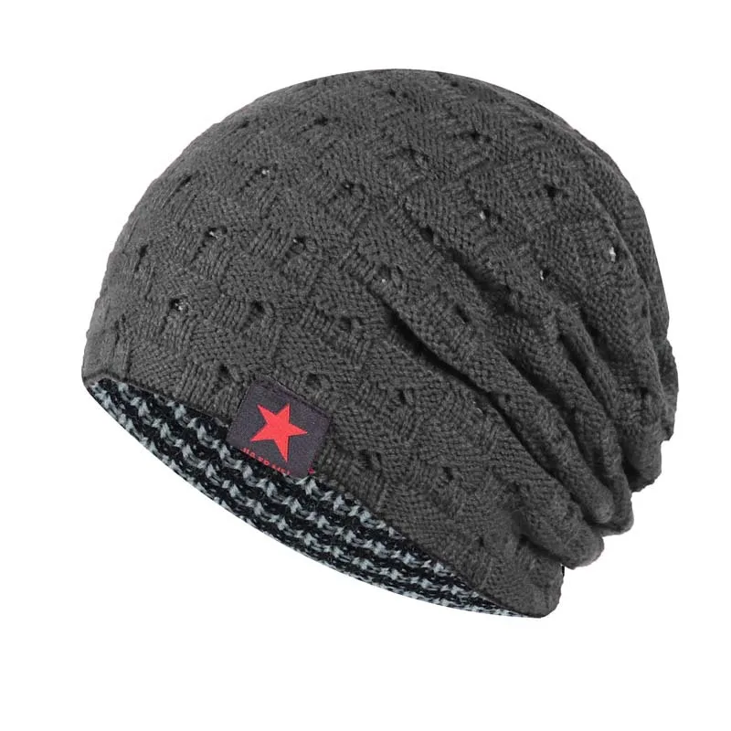 Noua Pălărie De Iarnă Bărbați De Culoare Solidă De Tricotat Lână, Căciuli Toamna Iarna Cald Confortabil Pălăria În Aer Liber Accesorii Bumbac Gros Pălării 5