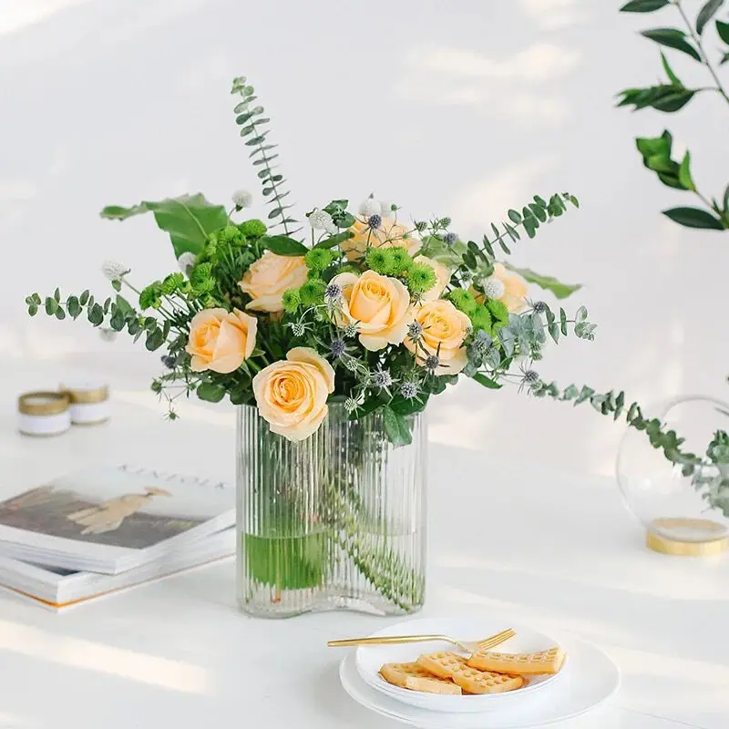 Vaza de sticla de flori uscate vaza de flori de apă cultura hidroponică Nordic minimalist living masă decor acasă vaze pentru flori 2