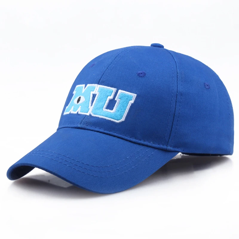 Noi Monștri Universitatea Sullivan Sulley Mike MU Litere Broderie de Baseball Capac Albastru Pălărie de Baseball Capace de Pălării de Soare