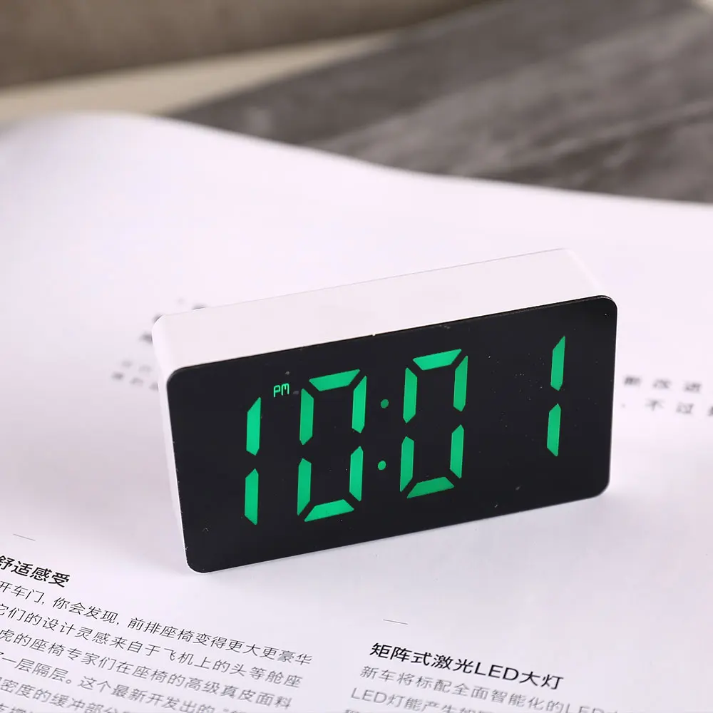 Alarmă Ceas De Perete Mobilier Acasă Ceas Electronic De Birou Digitale De Decorare Dormitor Desktop Accesorii Inteligente Ore Led-Uri Oglindă 1