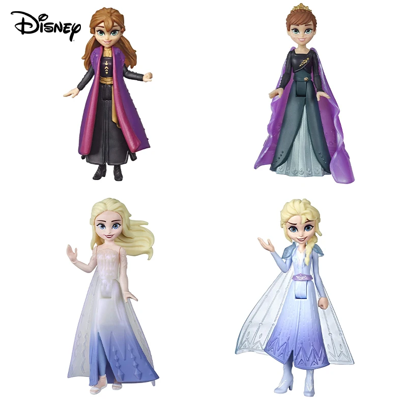 Disney Frozen Anna Elsa Păpușă Mică cu Detașabil Cape Original Printesa Caracter Papusa de Colectie Figura Model de Jucărie E6305