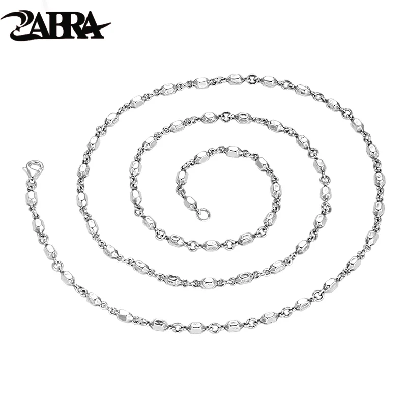 ZABRA Retro Argint Pur 3mm Grosime Cross Link-ul Lanț S925 Colier Lanț Pulover Sterling 925 De Bijuterii de Argint 1