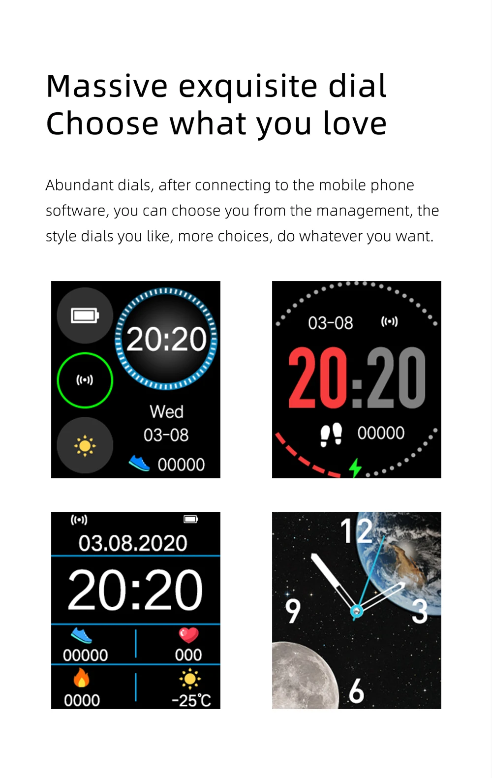 NOI 2022 1.69 Inch Smartwatch Oameni Complet Tactil Multi-Modul Sport Cu Smart Watch Femei Monitor de Ritm Cardiac Pentru iOS Android 1
