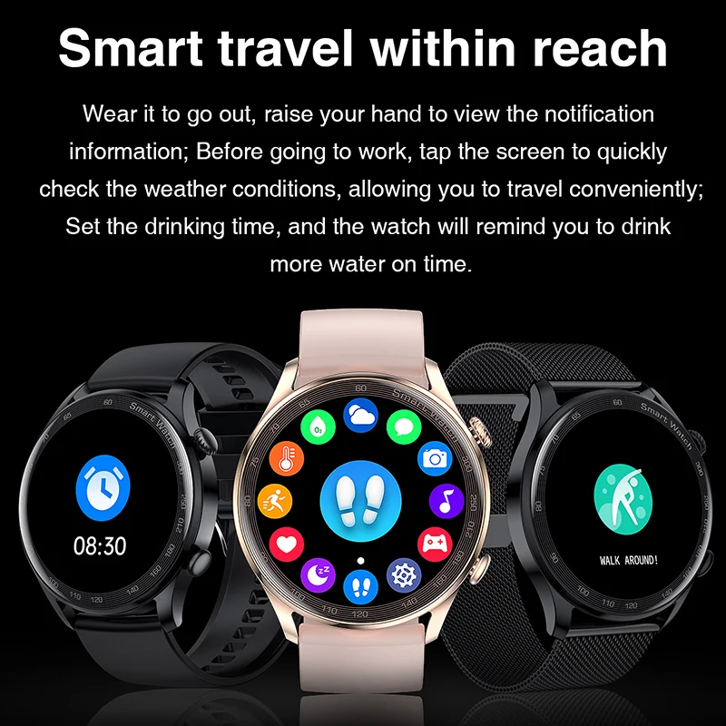 2022 Nou de apelare Bluetooth Ceas Inteligent Bărbați 390*390 HD Pixeli Lady Sport Impermeabil Brățară Inteligent Smartwatch Tracker de Fitness 4