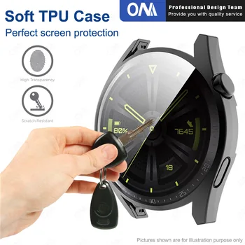 4-Pack Ecran Protector Caz pentru Huawei Watch GT3 GT 3 GT2 2E Pro 42mm 46mm TPU Smartwatch Capacul de Protecție a Barei de protecție pentru a Viziona 3 4