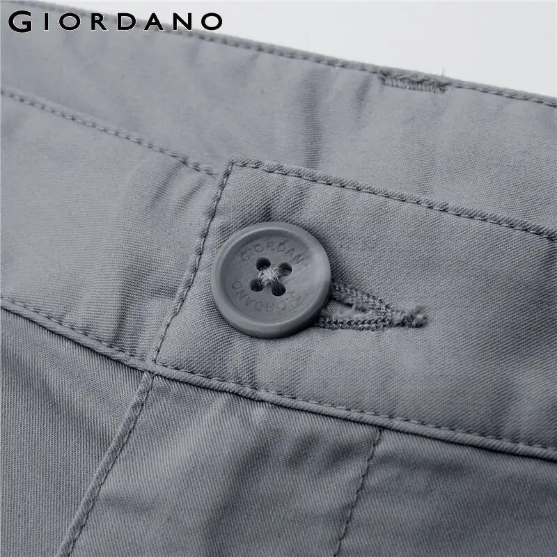 Giordano Bărbați Pantaloni High-tech la Mijlocul Naștere Scăzut Ușor Pantaloni 100% Bumbac Monofazate de Culoare Pantaloni de Vară 01112346 4