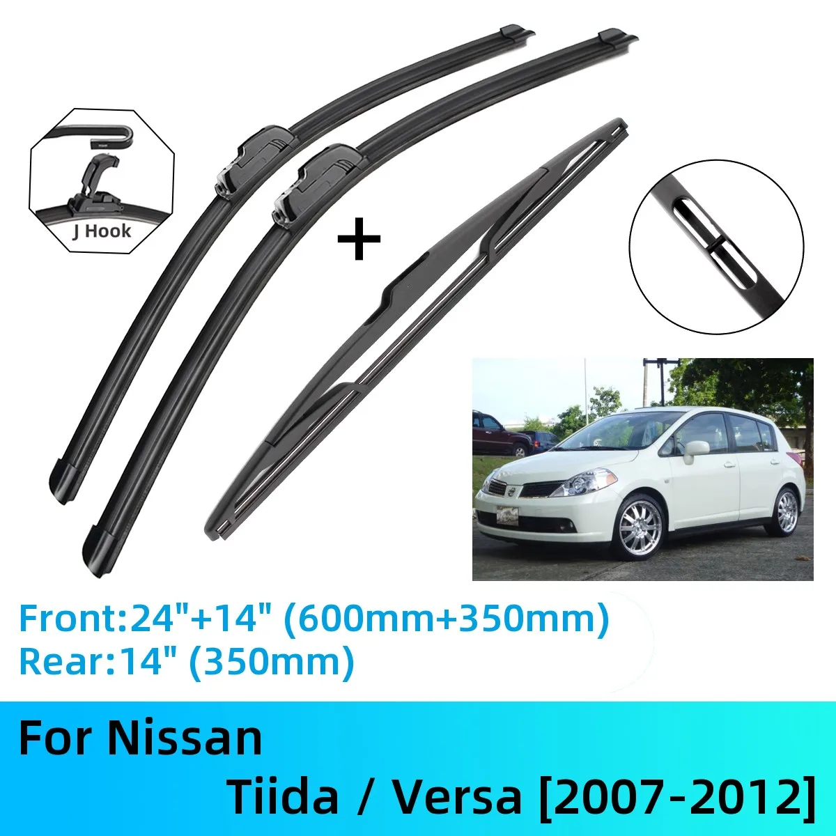 Pentru Nissan Tiida / Versa Fata-Spate, Stergatoarele Perii Cutter Accesorii J U Cârlig 2007-2012 2007 2008 2009 2010 2011 2012