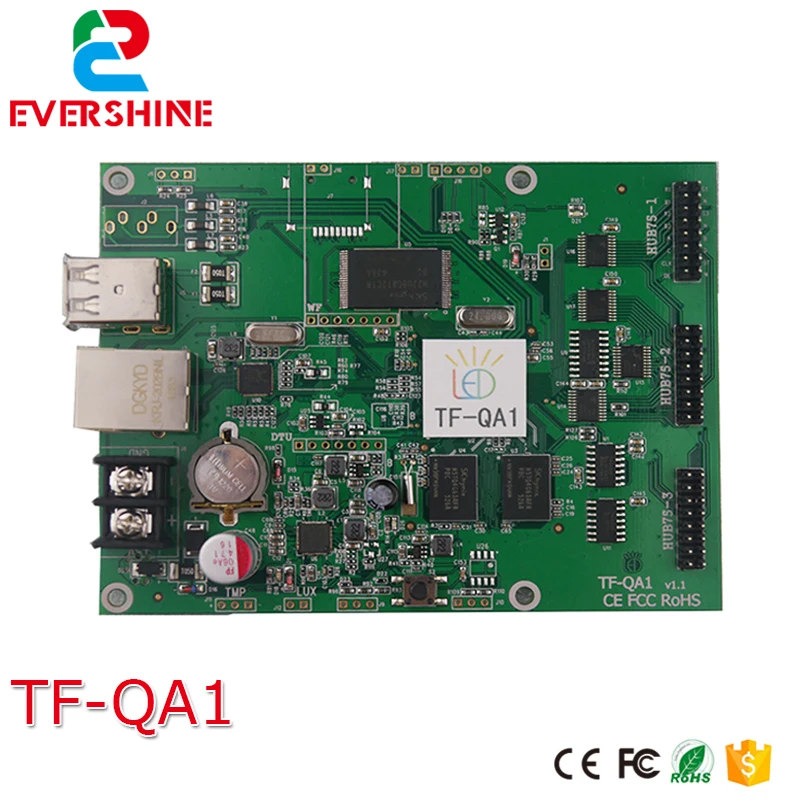TF-QA1 ieftine rgb full color led de control card de dimensiuni mici 512*160/384*320pixels led-uri semn p4 p5 p6 p10 led rgb controller