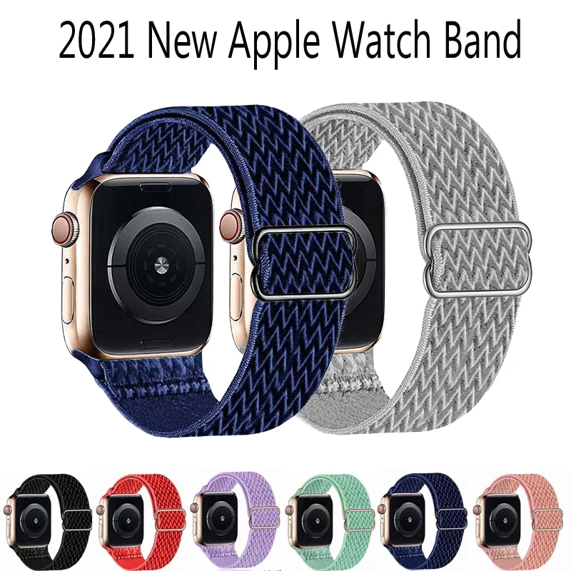 Pentru Apple Watch Band SE 8 7 6 4 3 45MM 49MM 44MM Curea Nailon Solo Buclă Împletite Pentru iWatch Ceas Bratara Serie 41MM 38MM 40MM