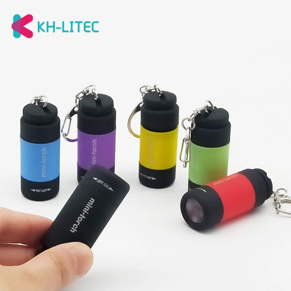 KHLITEC LED Mini-Lanterna 0,3 W 25Lum USB Reîncărcabilă Lanterna LED-uri Lampa de Breloc mini-lanterna lumină strălucitoare 2018 lanterna led-uri