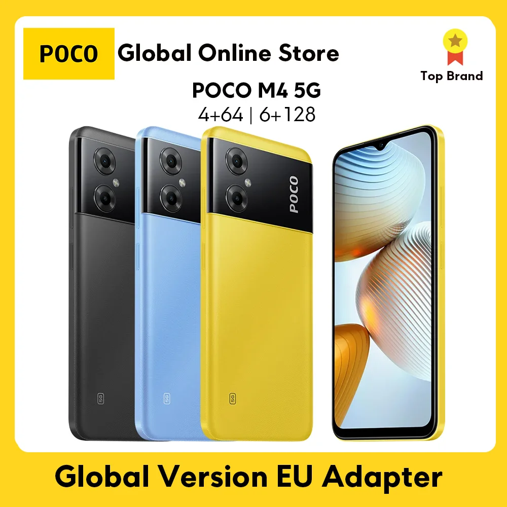 POCO M4 5G Versiune Globală de Smartphone NFC 4GB 64GB/6GB, 128GB Dimensity 700 Octa Core 90Hz 6.58