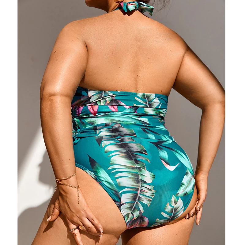 Plus Dimensiune XL-8XL Tankini 2022 Femei, Costume de baie din Două Piese Bikini Set Push Up Costume de baie de Epocă Captusit Costum de Baie Feminin Beachwear 3