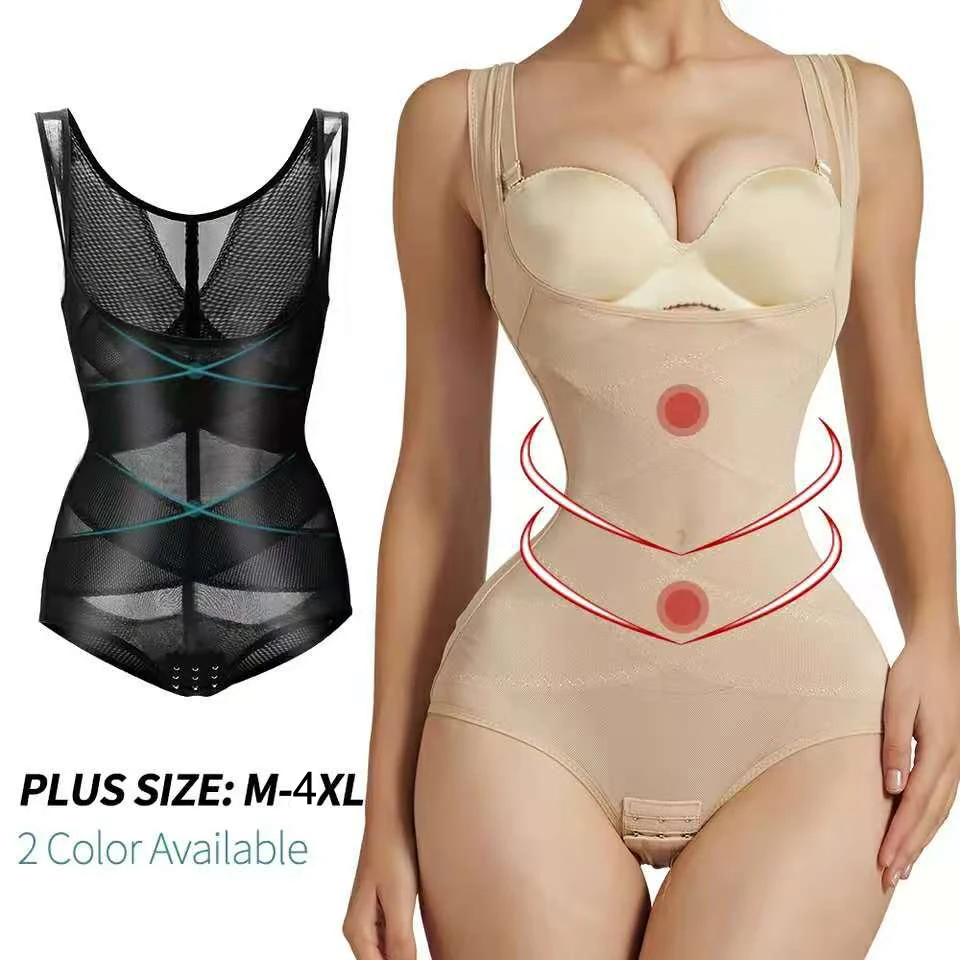Plus Dimensiune Bodysuit pantaloni slăbire corset produsului talie antrenor Body shaper Fajas Colombianas fund de ridicare burtica Control lenjerie